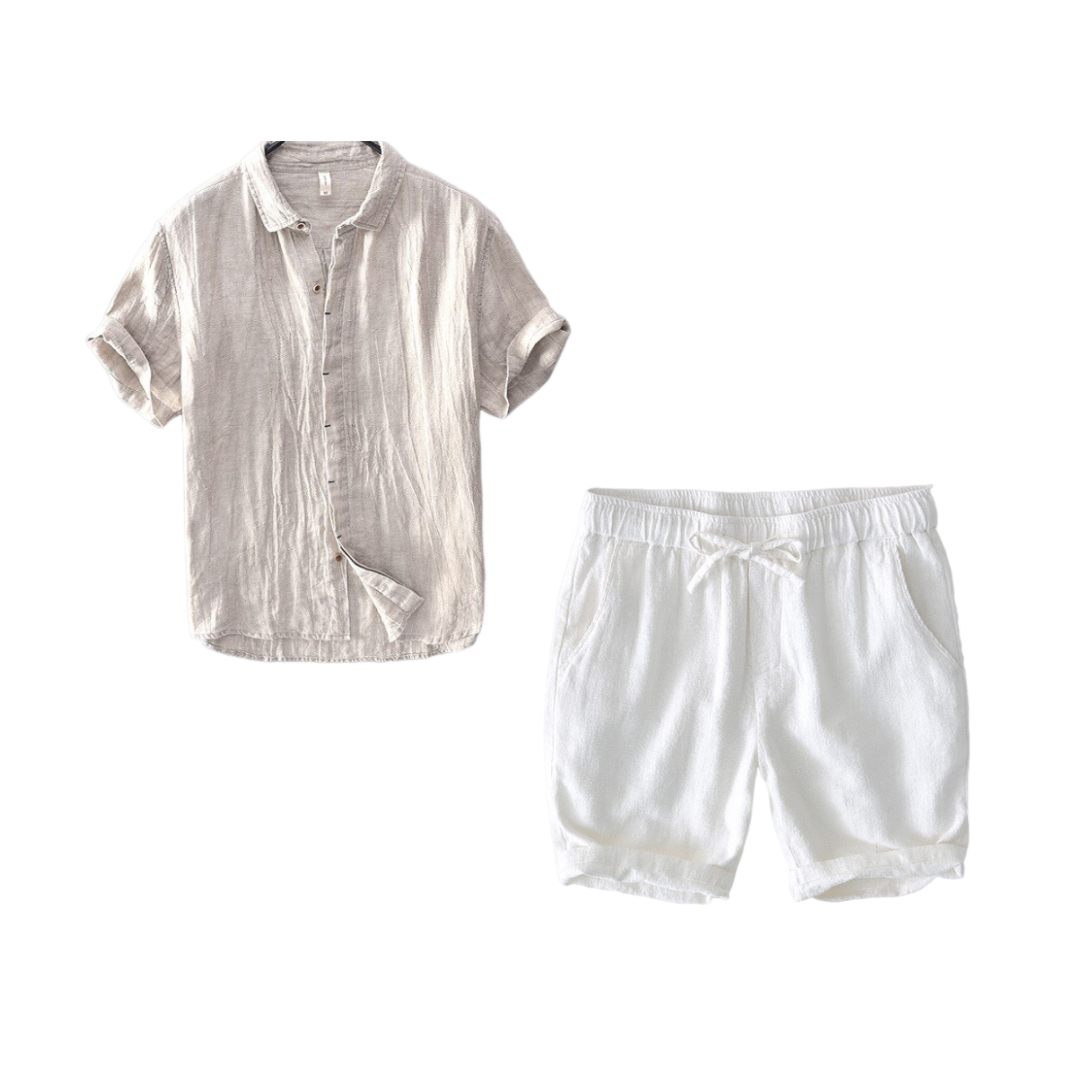 Kit Samicce® (Camisa são bento e short em linho)