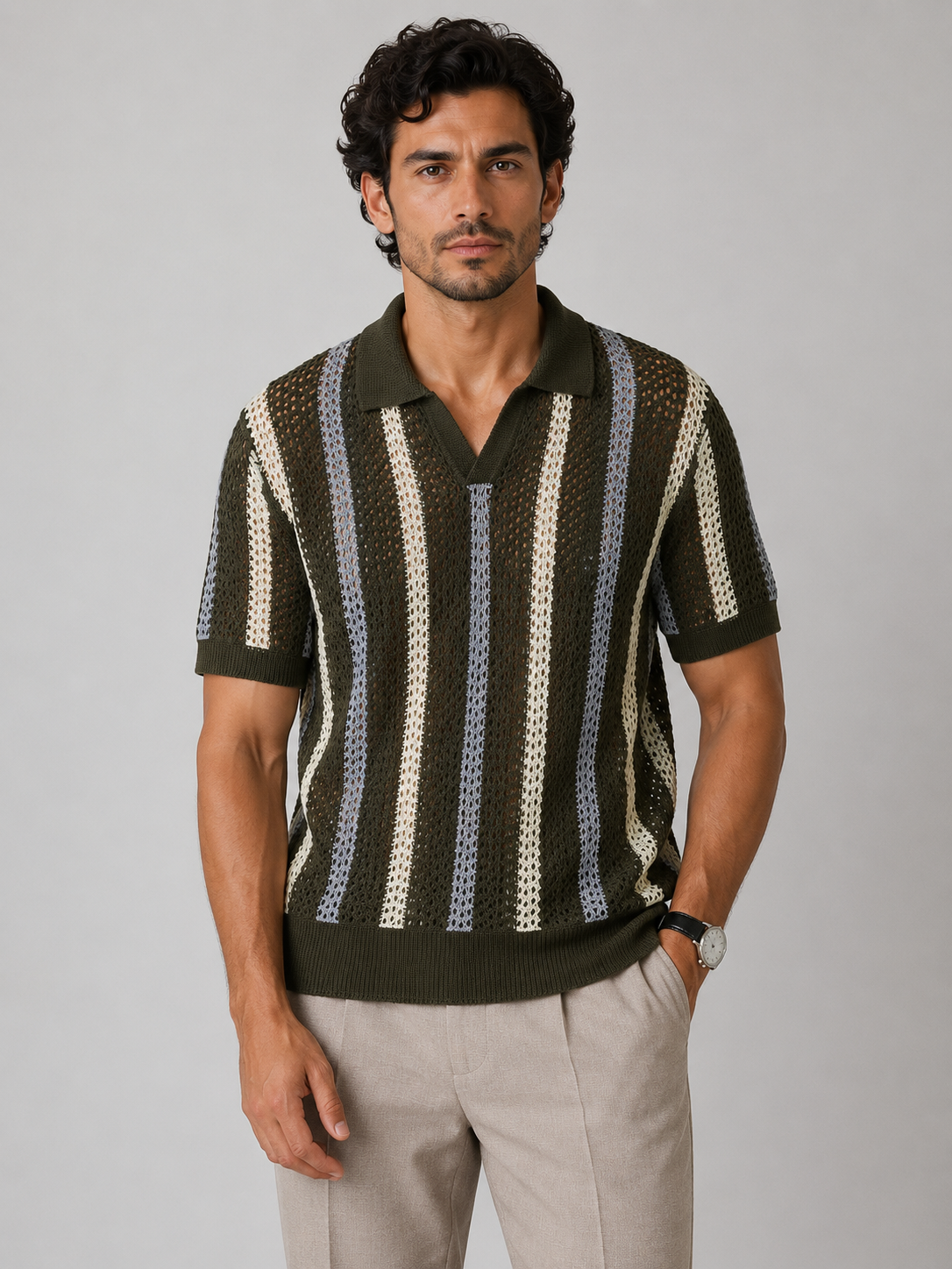 Camisa Crochê Samicce® S0954