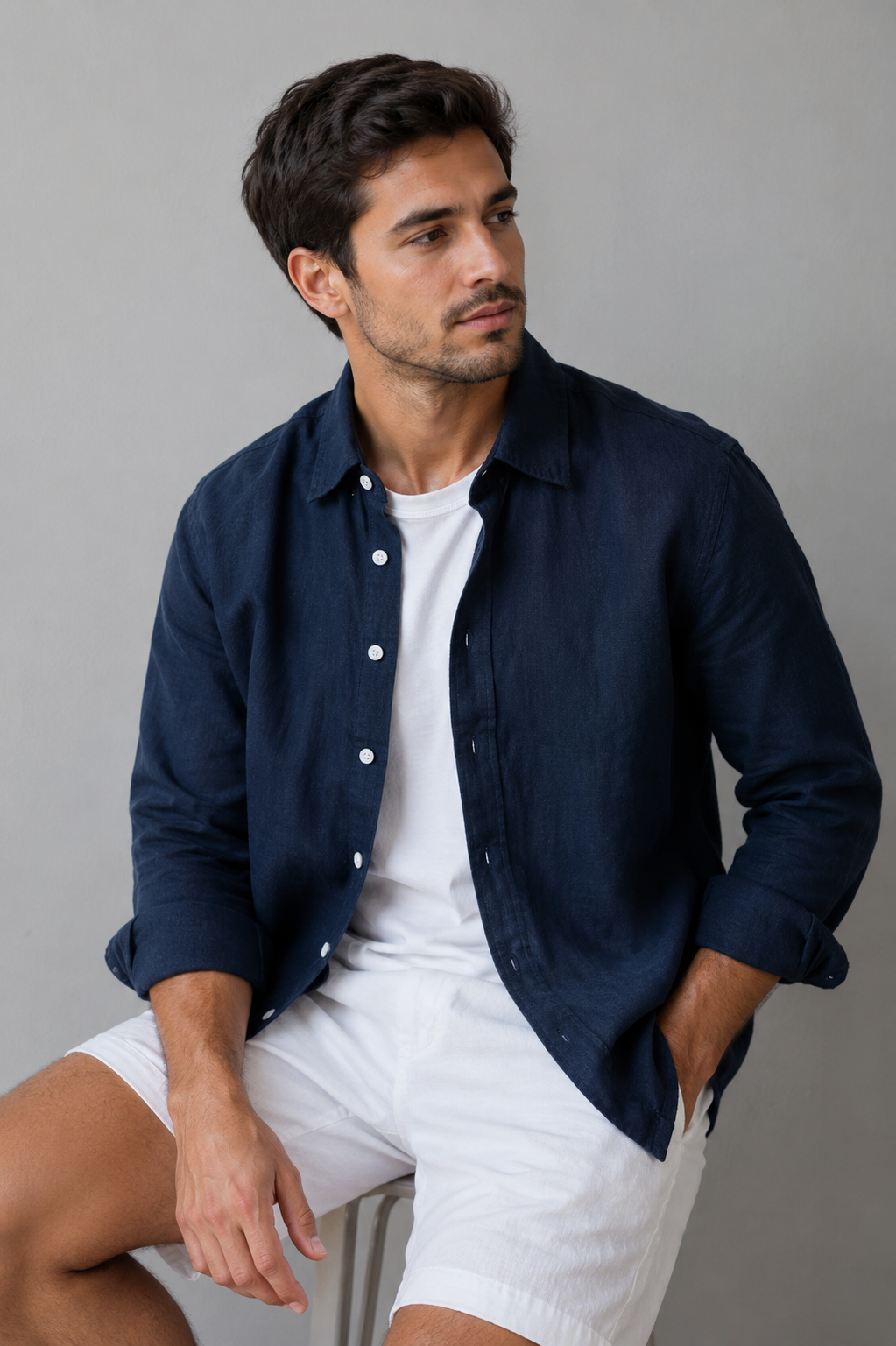 Camisa Samicce Indaiatuba® - puro linho