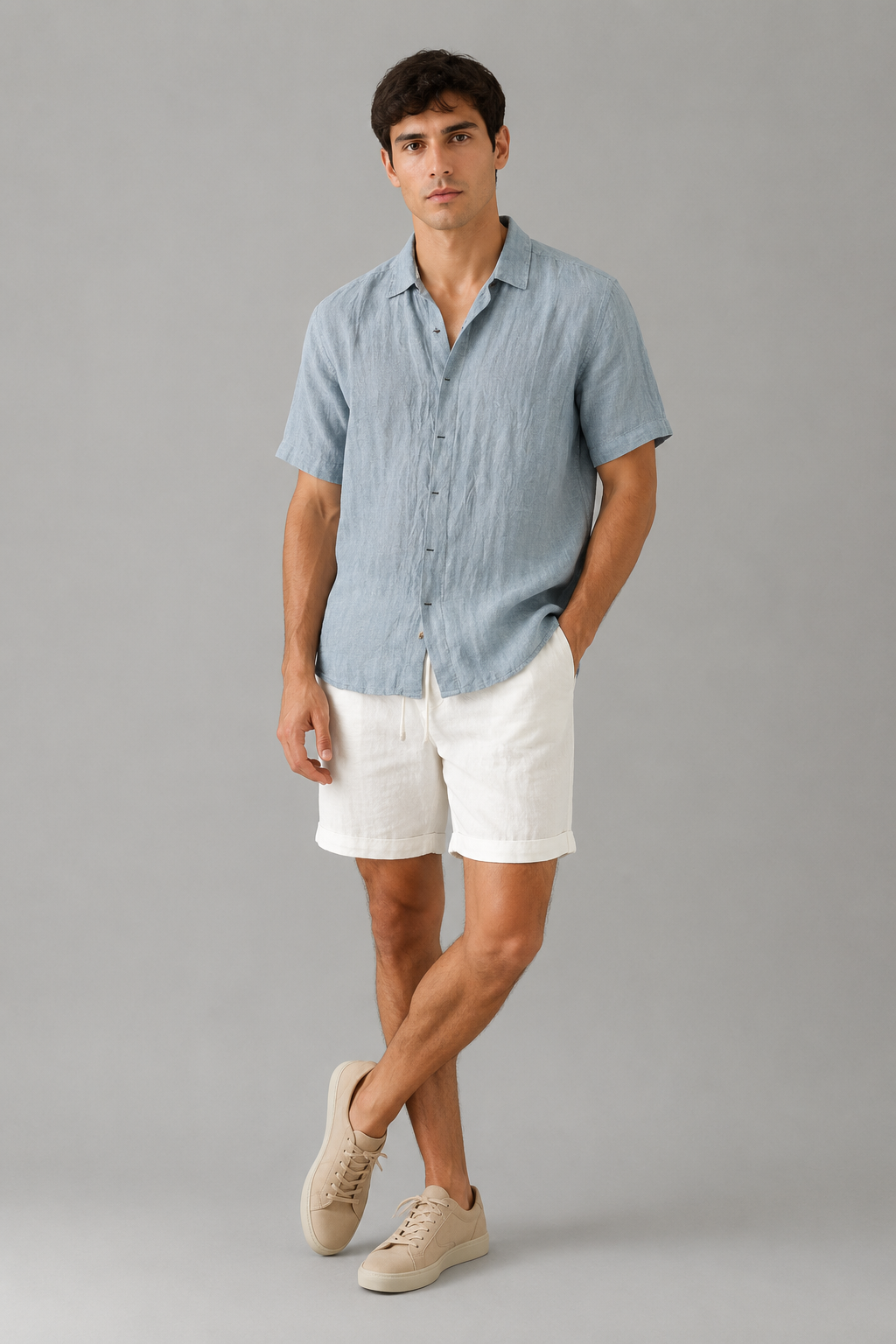 Kit Samicce® (Camisa são bento e short em linho)
