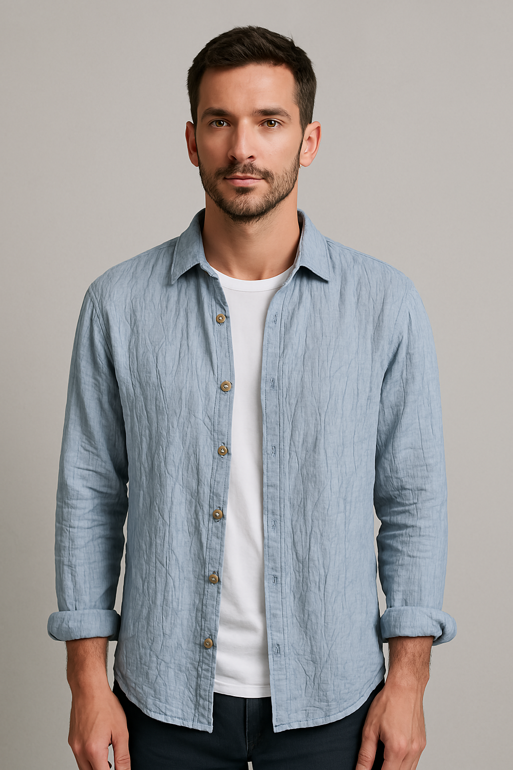 Camisa Samicce Mangue Alto®️ - Puro linho