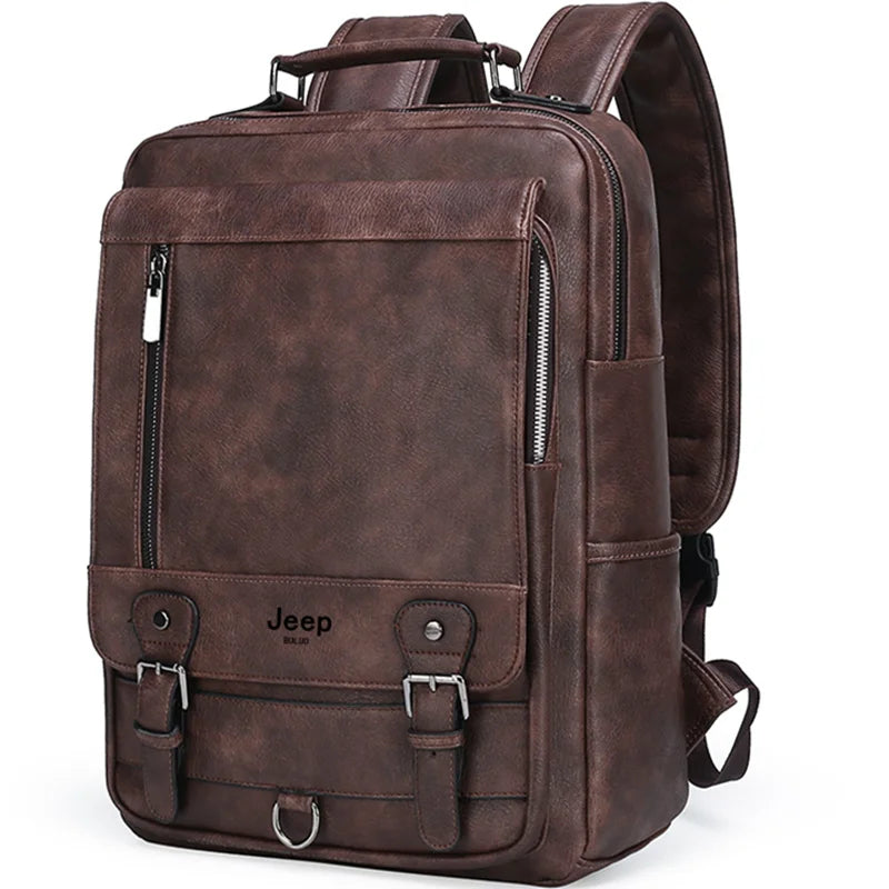 Mochila em Couro Samicce® S047- Versão JeepBuluo