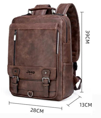 Mochila em Couro Samicce® S047- Versão JeepBuluo