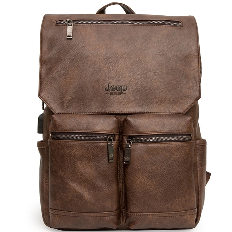 Mochila em Couro Samicce® S049 - Versão JeepBuluo