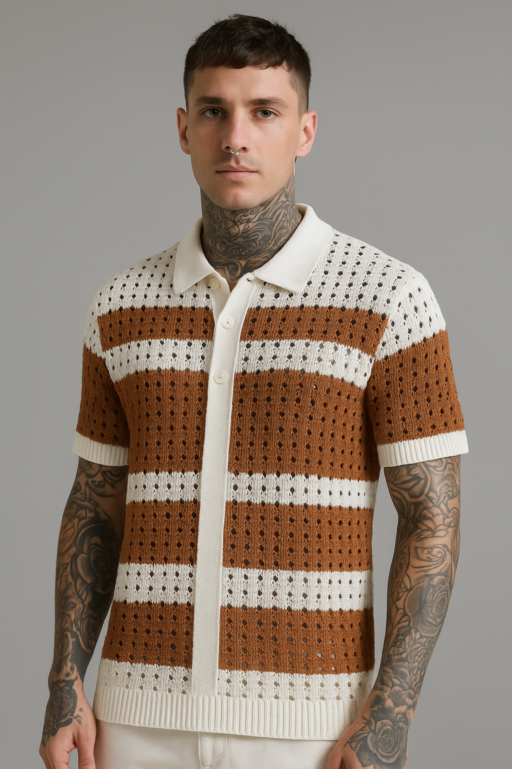 Camisa Crochê Samicce®️ S0479