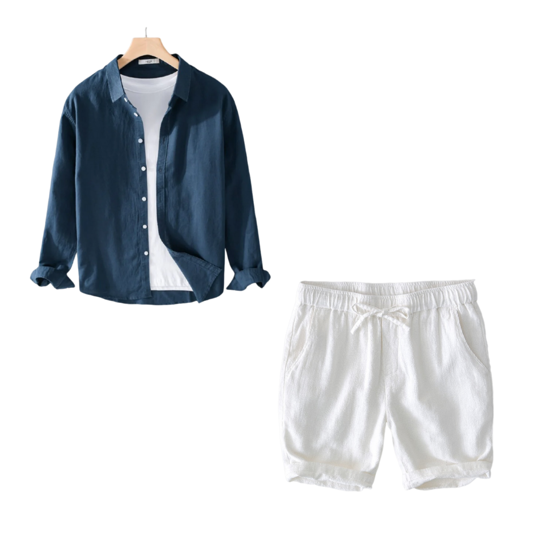 Kit Samicce® (Camisa Conrado e short em linho)