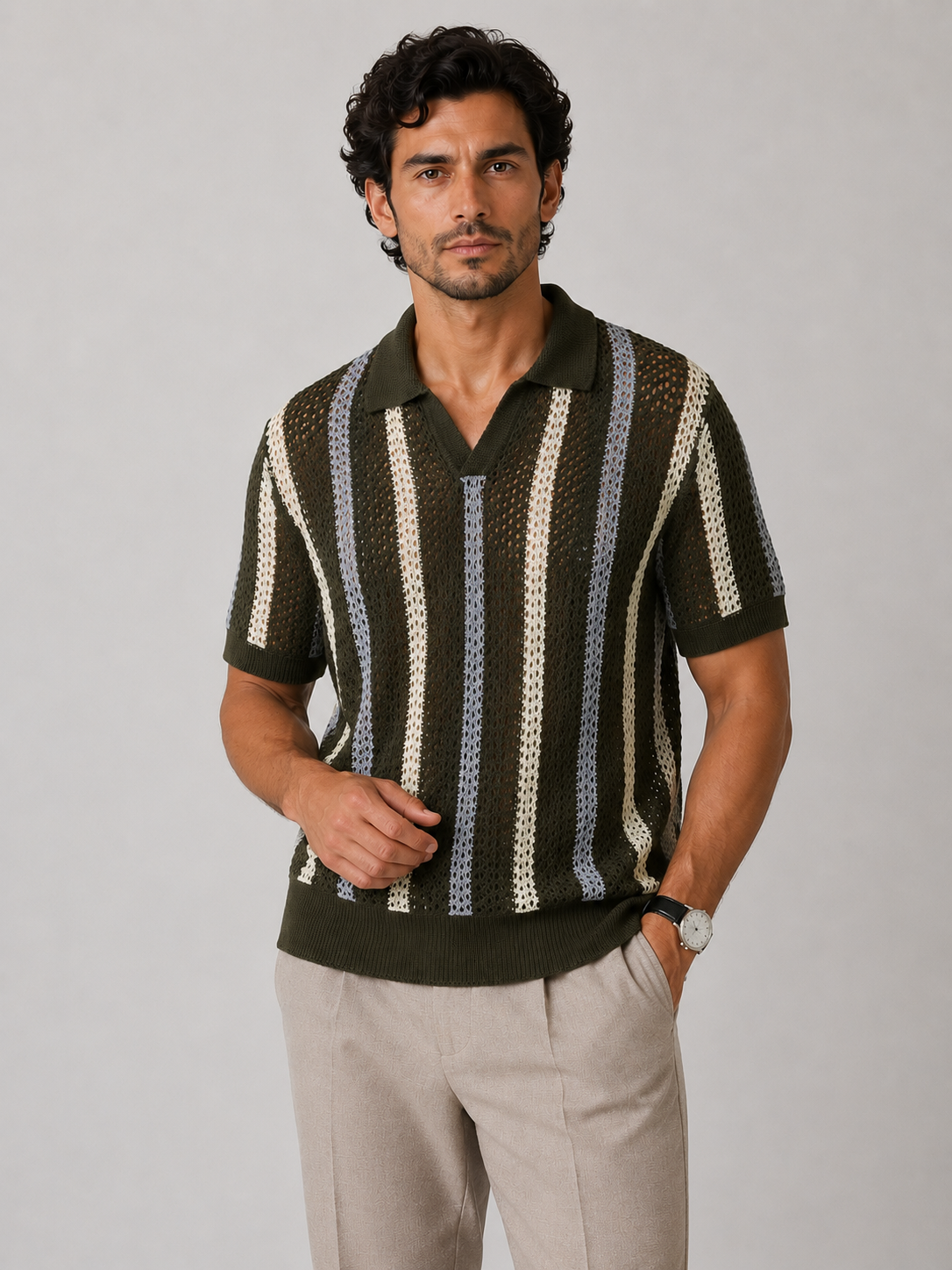Camisa Crochê Samicce® S0954