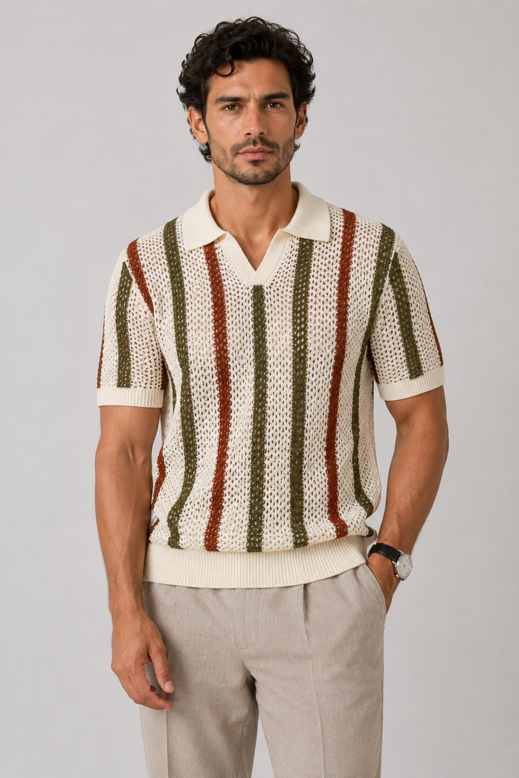Camisa Crochê Samicce® S0954