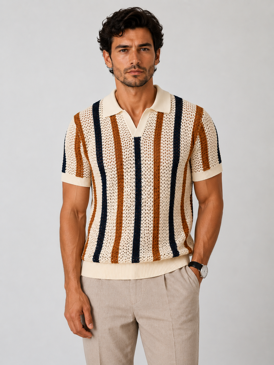 Camisa Crochê Samicce® S0954