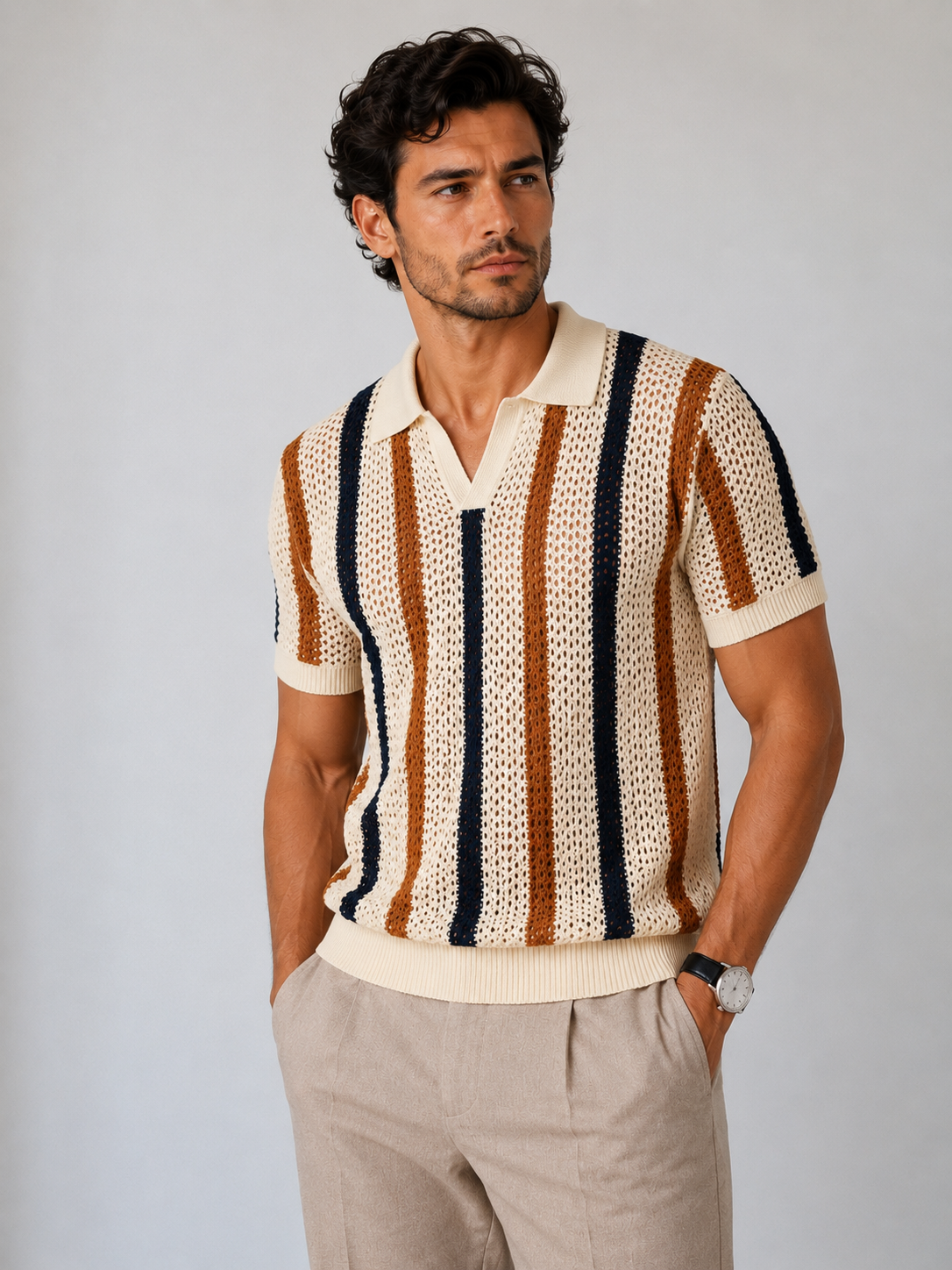 Camisa Crochê Samicce® S0954