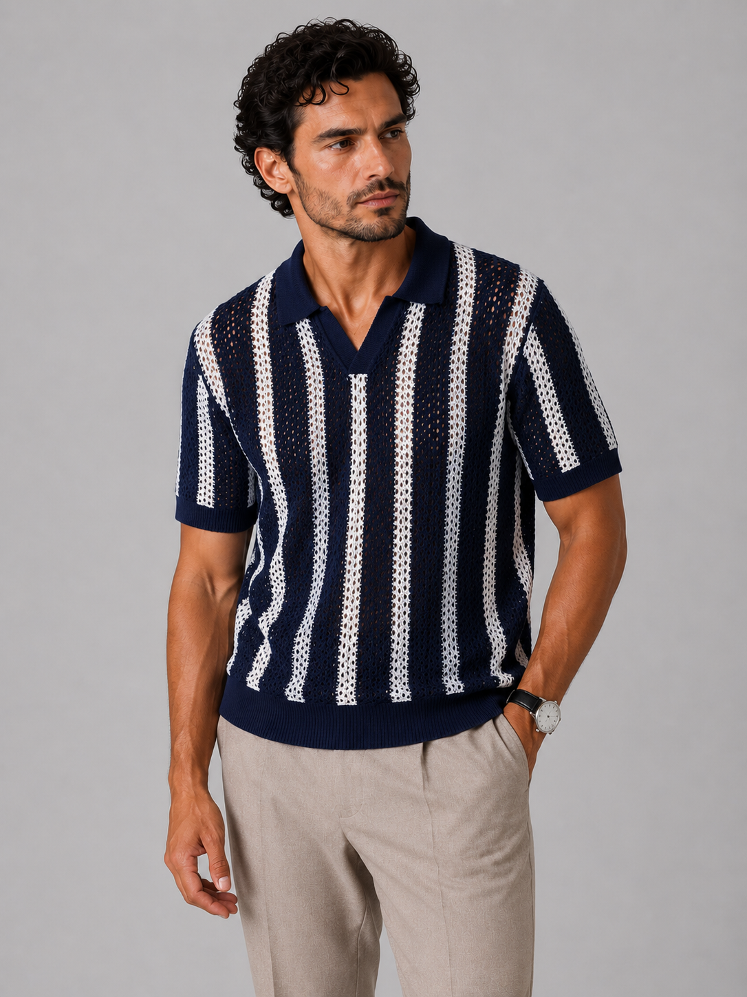 Camisa Crochê Samicce® S0954