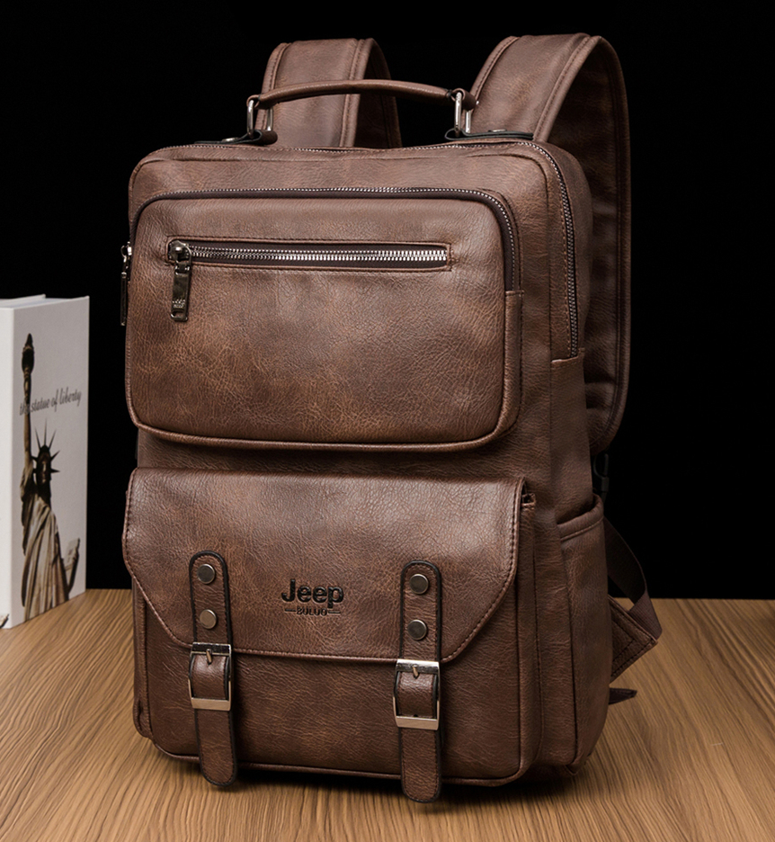 Mochila em Couro Samicce® S058- Versão JeepBuluo