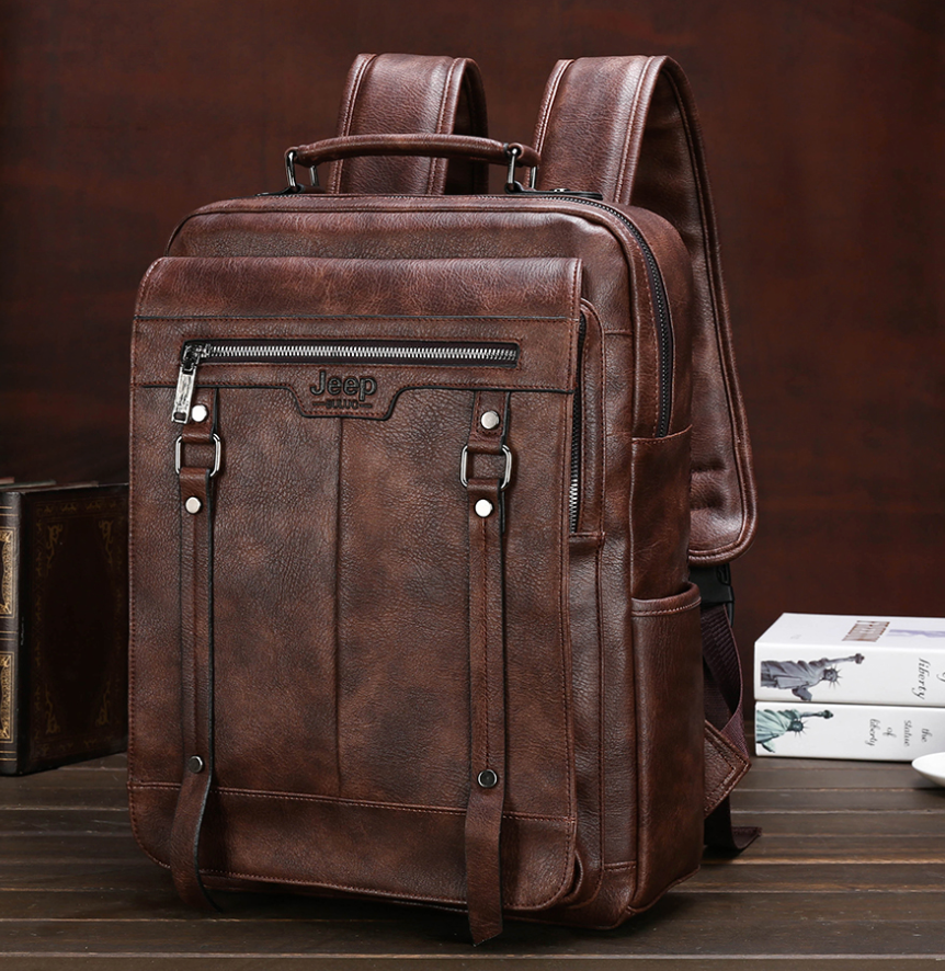 Mochila em Couro Samicce® S041- Versão JeepBuluo