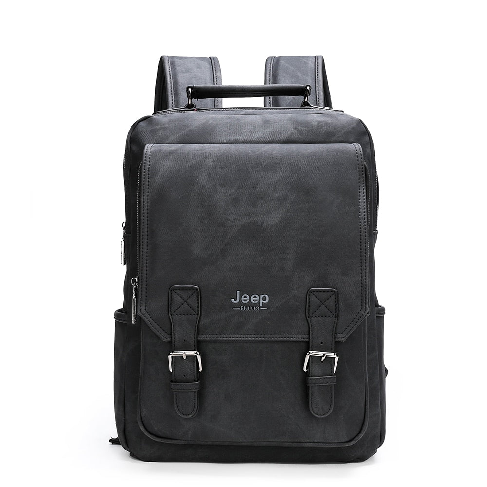 Mochila em Couro Samicce® S043 - Versão JeepBuluo