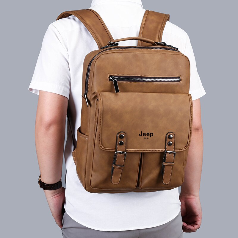 Mochila em Couro Samicce® S051 - Versão JeepBuluo
