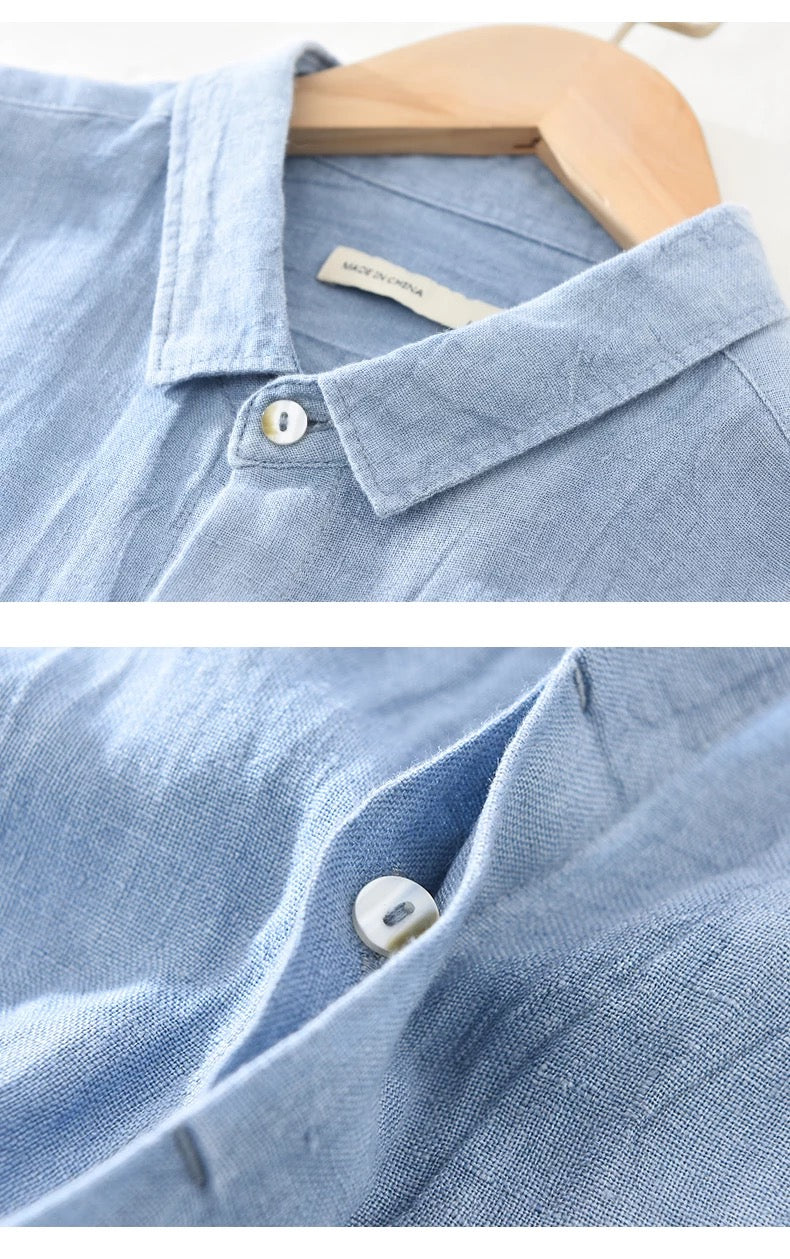 Camisa Samicce Mangue Alto®️ - Puro linho