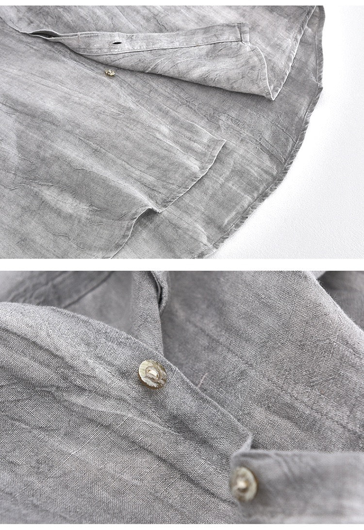 Camisa Samicce Mangue Alto®️ - Puro linho